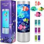 Shtalhst bubble fish lamp front view showing illuminated aquarium effect