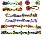 SHARLOVY Large Tough Chew Toys for Aggressive Chewers Large Breed,Heavy Duty Dental Rope Toys Kit for Medium Dogs,5 Knots Indestructible Cotton Puppy Teething Chew Tug Toy Set of 9 - Image 9