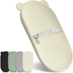 Fleufab baby changing pad oat color front view