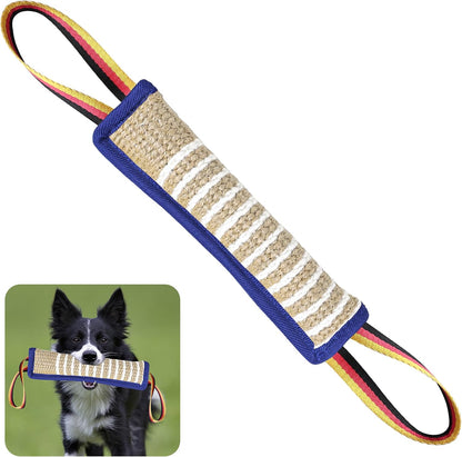 ToLanbbt Dog Tug Toy, Dog Bite Jute Pillow Pull Toy with 2 Strong Handles, Perfect for Tug of War, Puppy Training Interactive Play, Bite Training Toys for Medium to Large Dogs (Pink Yellow) - Image 11