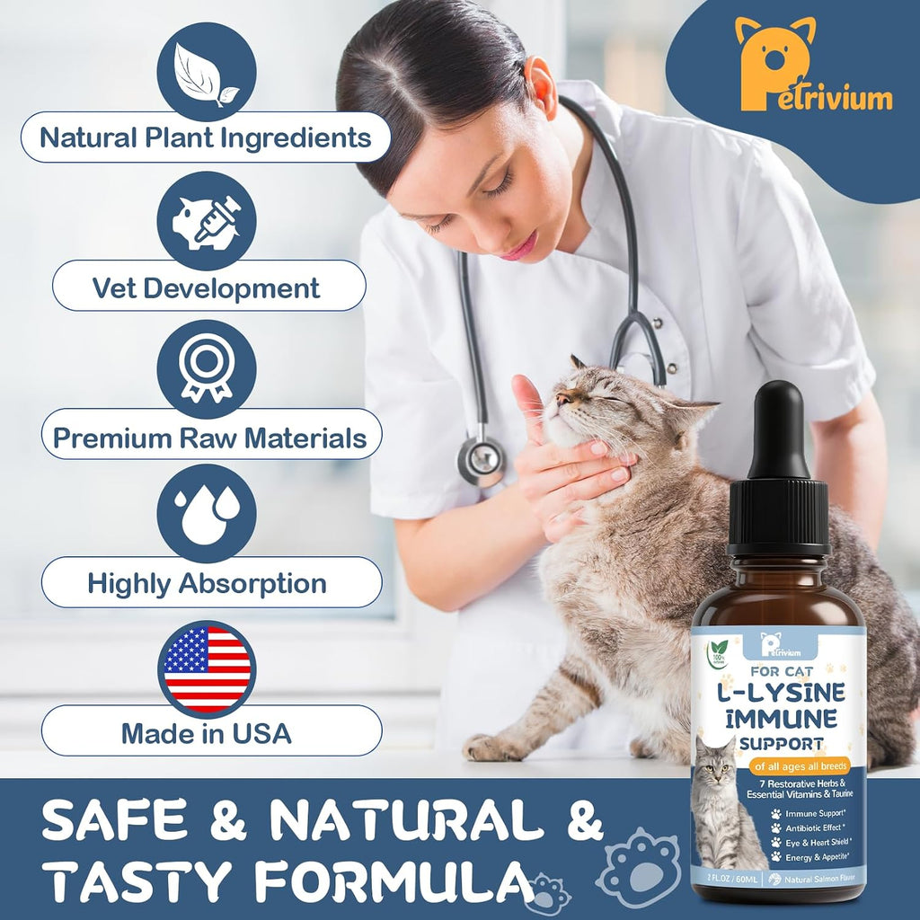 Petrivium premium feline immune supplement with taurine close up