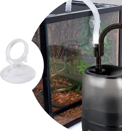 Dual tank setups being humidified simultaneously using the authentic REPTI ZOO extension tube system