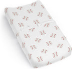 Sweet Jojo Designs baseball patch changing pad cover front view