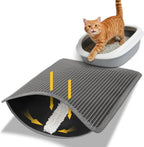 Conlun double layer cat litter trapping mat front view gray