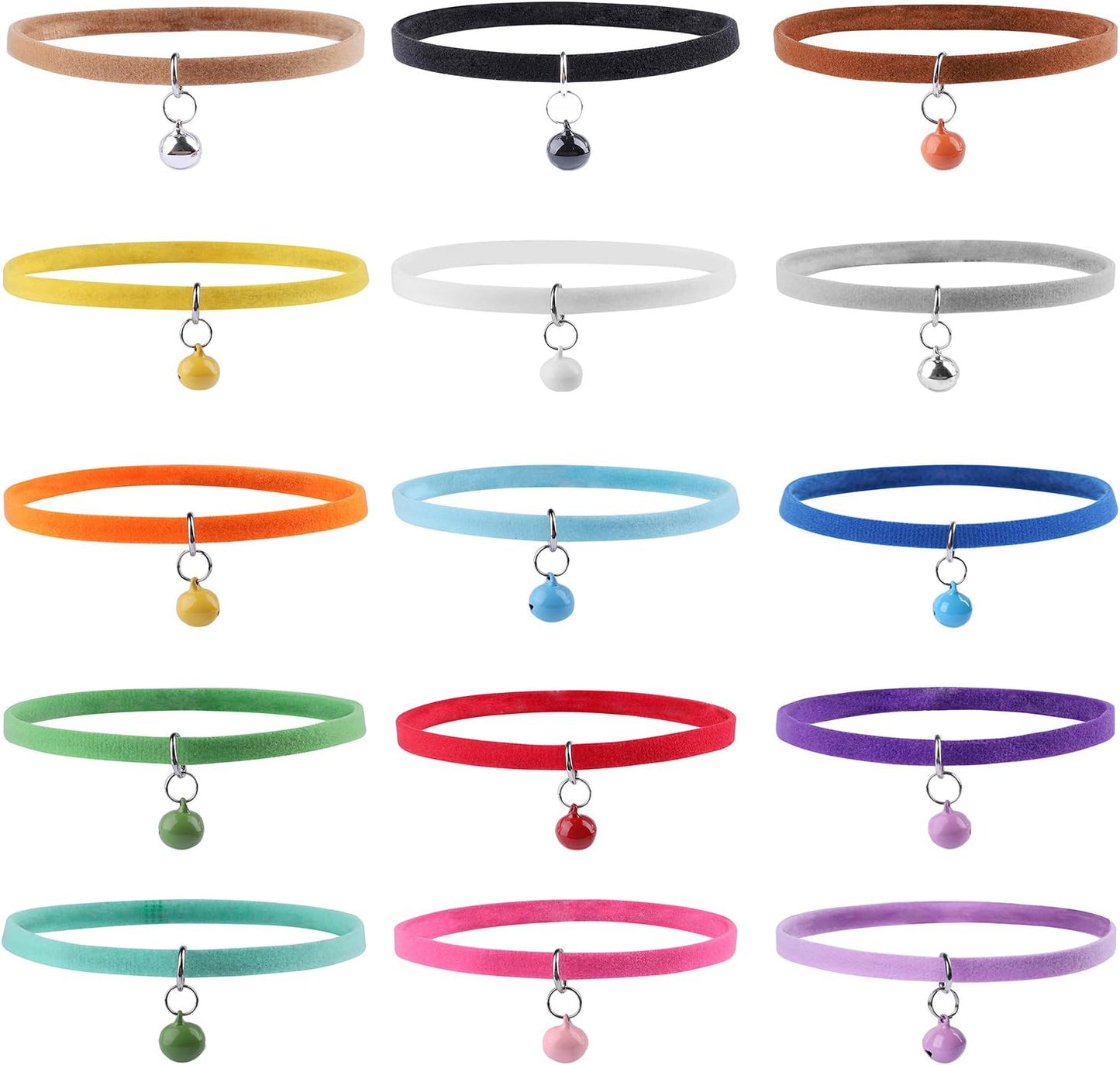 Whaline newborn pet identification collars fifteen count packaging front view showcasing multicolor plush bands