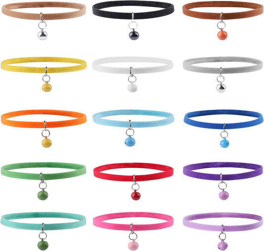 Whaline newborn pet identification collars fifteen count packaging front view showcasing multicolor plush bands
