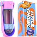 Little Chonk Lil Gulp dog water bottle front view in Cotton Candy pink.