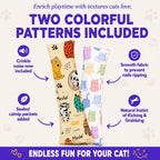 Interactive cotton cat toy with organic catnip