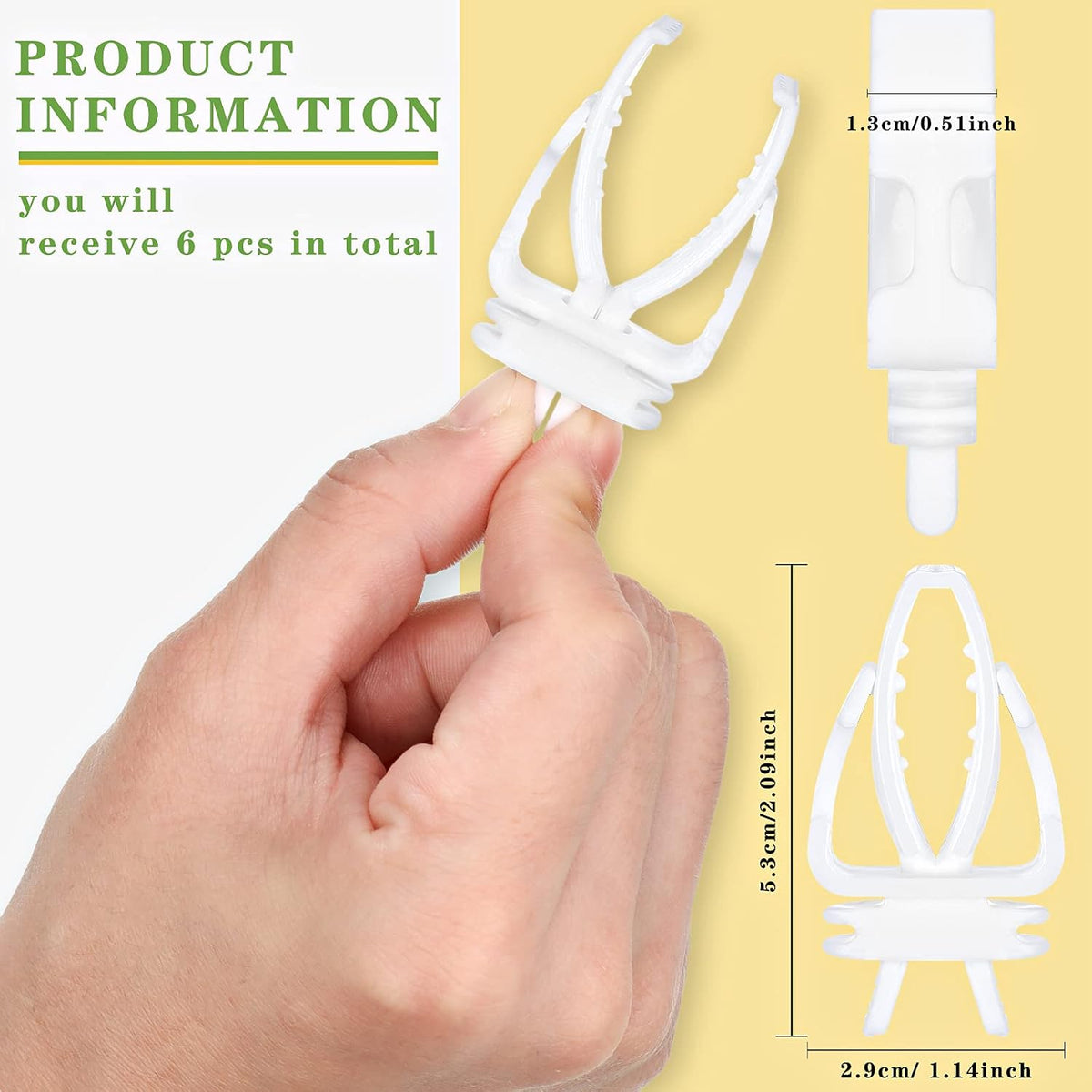 White plastic parrot fruit and vegetable feeder clips