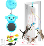 Premium imported pet teaser toy packaging showing USB charging cable