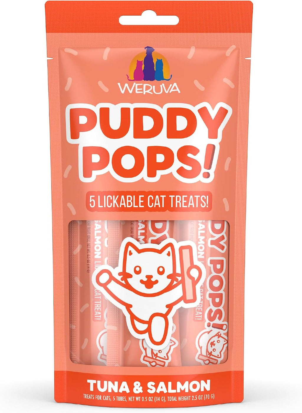 Weruva Puddy Pops, Chicken and Pumpkin Lickable Cat Treats, 0.5oz Tube, Pack of 5 - Image 15