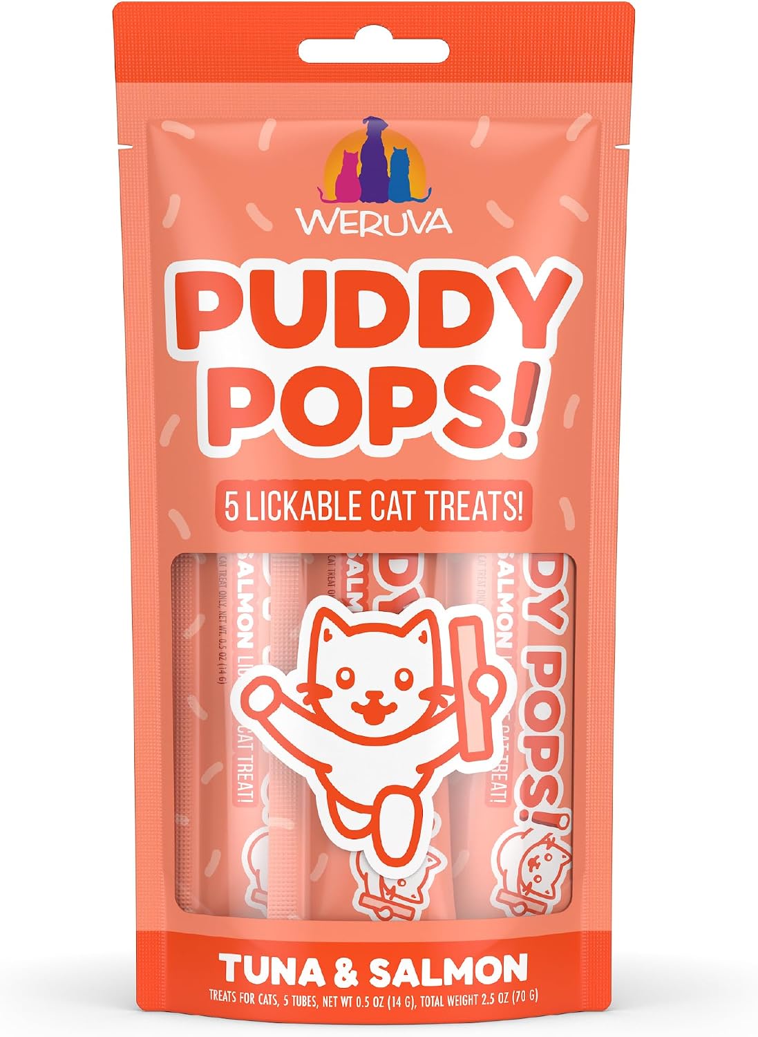 Weruva Puddy Pops, Chicken and Pumpkin Lickable Cat Treats, 0.5oz Tube, Pack of 5 - Image 15