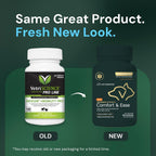 VetriScience Comfort And Ease supplement bottle back label with ingredients