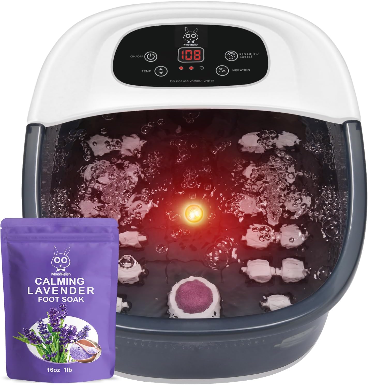 MoodRelish electric foot spa bath massager front view
