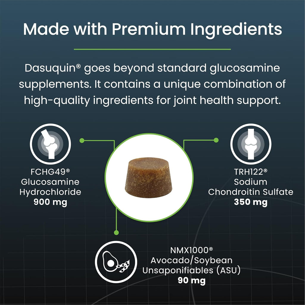 Nutramax Dasuquin soft chews texture and size display