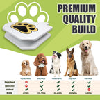 Detailed view of the paw pattern pedal on dog fountain