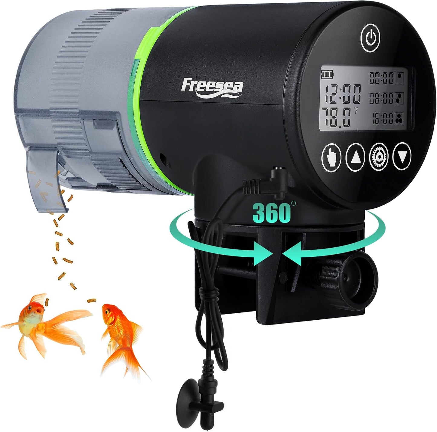 Freesea Automatic Fish Feeder for Aquarium: 3 Timers & One-Touch Easy Setup - 7-14 Day Supply with 200ML Food Dispenser - Worry-Free Vacation Feeding for Betta Turtle Tank - Image 12