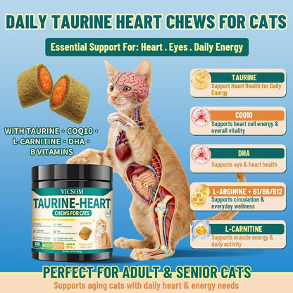SANTKOL taurine heart support for adult and senior cats ingredients list