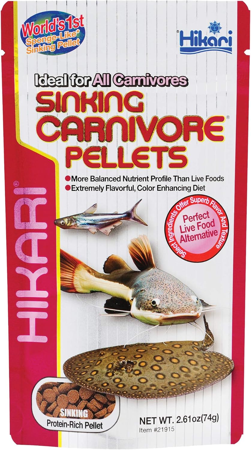 Hikari Sinking Carnivore Pellets 74g front view packaging