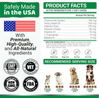 Yuma's dog calming chews ingredients list on container