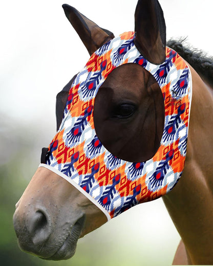 Harrison Howard Super Comfort Stretchy Fitting Horse Fly Mask with UV Protection Soft on Skin with Breathability Pastel Mix Pony - Image 11