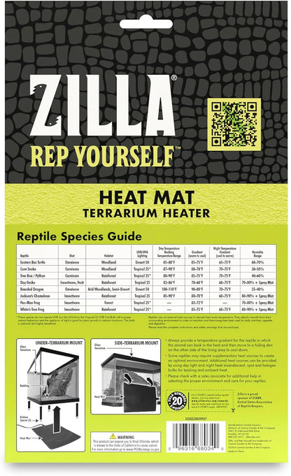 Zilla Heat Mat, Terrarium Heater for Reptiles, Snakes (Ball Pythons, Corn Snakes), Leopard Geckos, Tortoises, Amphibians and Arachnids, Small, Fits 10-20 Gallon, 8 Watt - Image 10