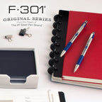 Zebra Pen F-301 Ballpoint Blue Ink Fine Point 0.7mm Pen, Easy-Glide Ink, Stainless Steel Retractable, Non-Slip Grip, Professional Design, Ideal for Office, Journal and Planner Use, 2-Pack (27122) - Image 6