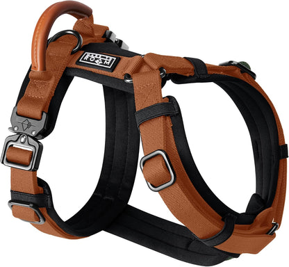 MADE TO ROAM Premium Explorer Harness - Y-Shaped Dog Harness with Adjustable Durable Nylon, Soft Padding, Metal Buckles and Leather Handle for Small, Medium, Large Dogs (Vermont Weekends, Size 4) - Image 15