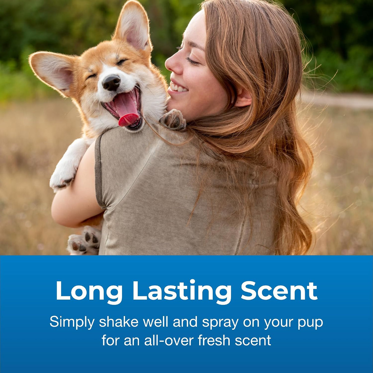 Imported USA dog grooming spray in floral scent for neutralizing pet coat odors