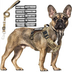 Tactical Dog Harness and Leash Set for Large Dogs,Heavy Duty No Pull Service Dog Vest and 10 Patches with Dog Seat Belt,Reflective Adjustable Pet Harness for Training Walking Hiking Camo L - Image 9