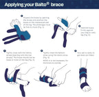 Side profile of Balto X-Small cat hyperextension brace