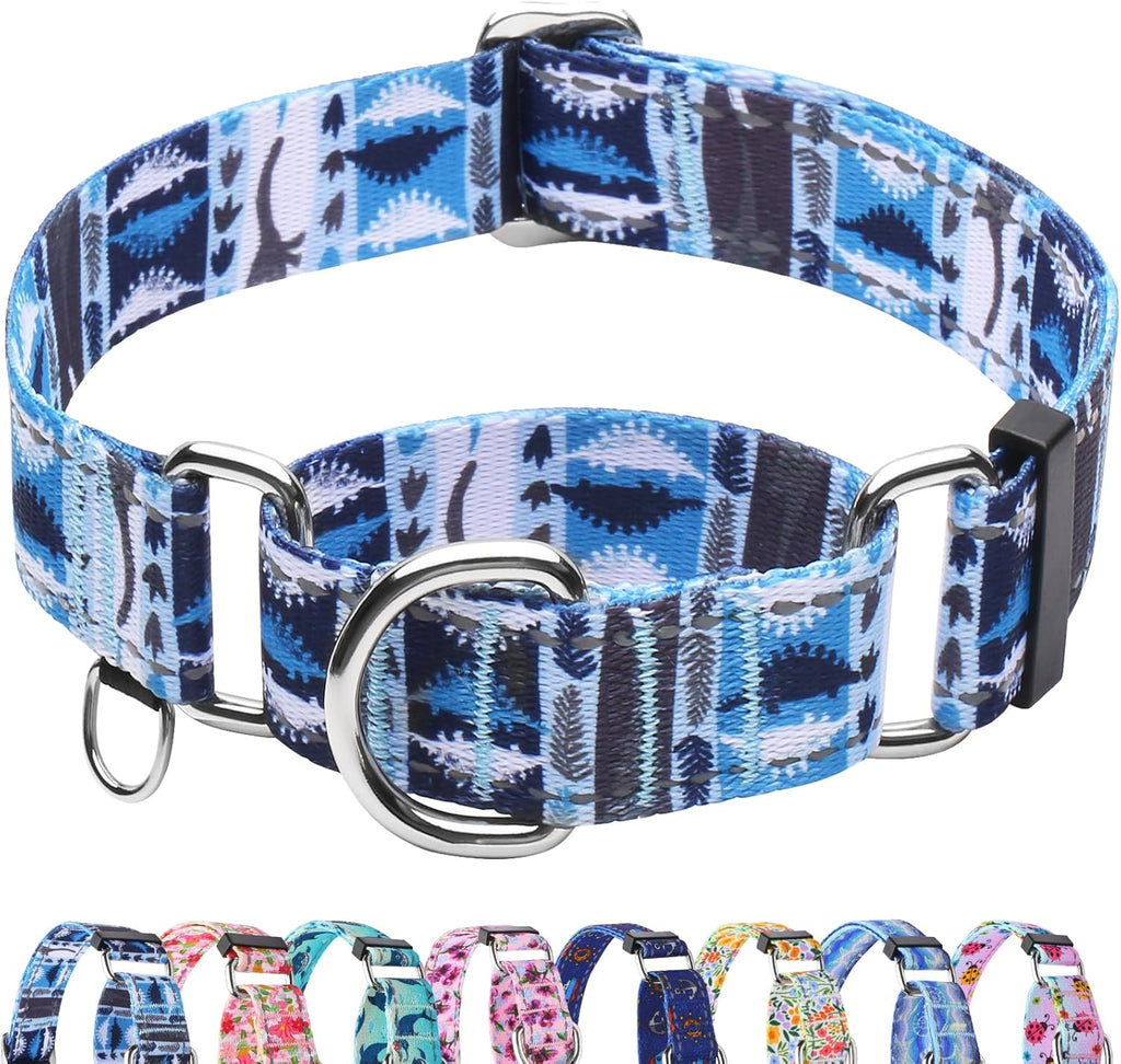 Reflective Martingale Collar for Dogs Nylon Training Collar with No Buckle Cute Floral No Pull Dog Collar for Medium DogsYellow FlowerM - Image 13