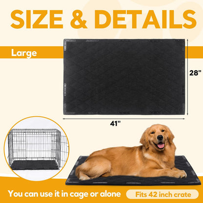 Top view of large 41 by 28 inch Hombys chew proof mat
