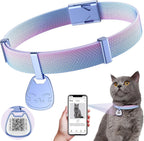 Cat Collar with QR Code Name Tag, Breakaway Kitten Collar for Boy & Girl Cats, Ultra Soft Elastic Adjustable Band, Safety Break Away Buckle, Comfortable & Secure Pet ID Collar (6"-12"), Khaki - Image 9