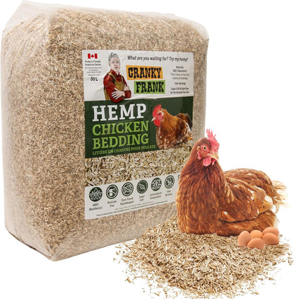 Cranky Frank 30 Pound bale of hemp bedding for backyard chickens