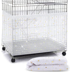 Shappy Large Bird Cage Cover Nylon Mesh White Front View