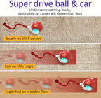 Giociv motion activated cat toy rolling on carpet with red tail