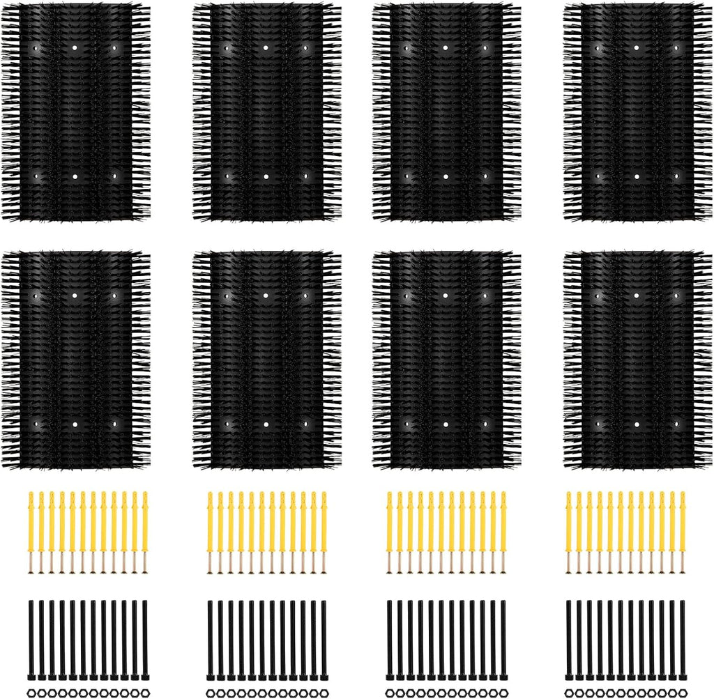 Extra Large Size Livestock Scratching Brush, Upgraded Horse/Goat/Cow/Cattle Scratcher Brush for Grooming, Itch Relief Horse Scratcher Brushes Kit with Two Sets of Mounting Screws(1-Pack,Black) - Image 9