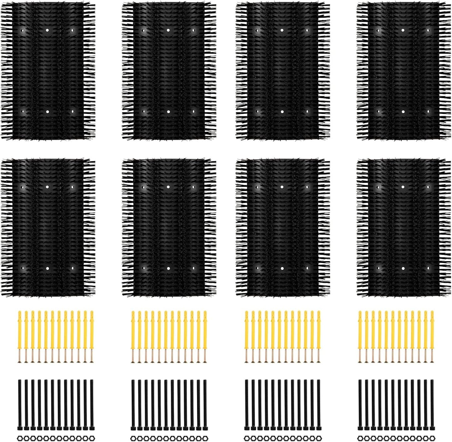Extra Large Size Livestock Scratching Brush, Upgraded Horse/Goat/Cow/Cattle Scratcher Brush for Grooming, Itch Relief Horse Scratcher Brushes Kit with Two Sets of Mounting Screws(1-Pack,Black) - Image 9