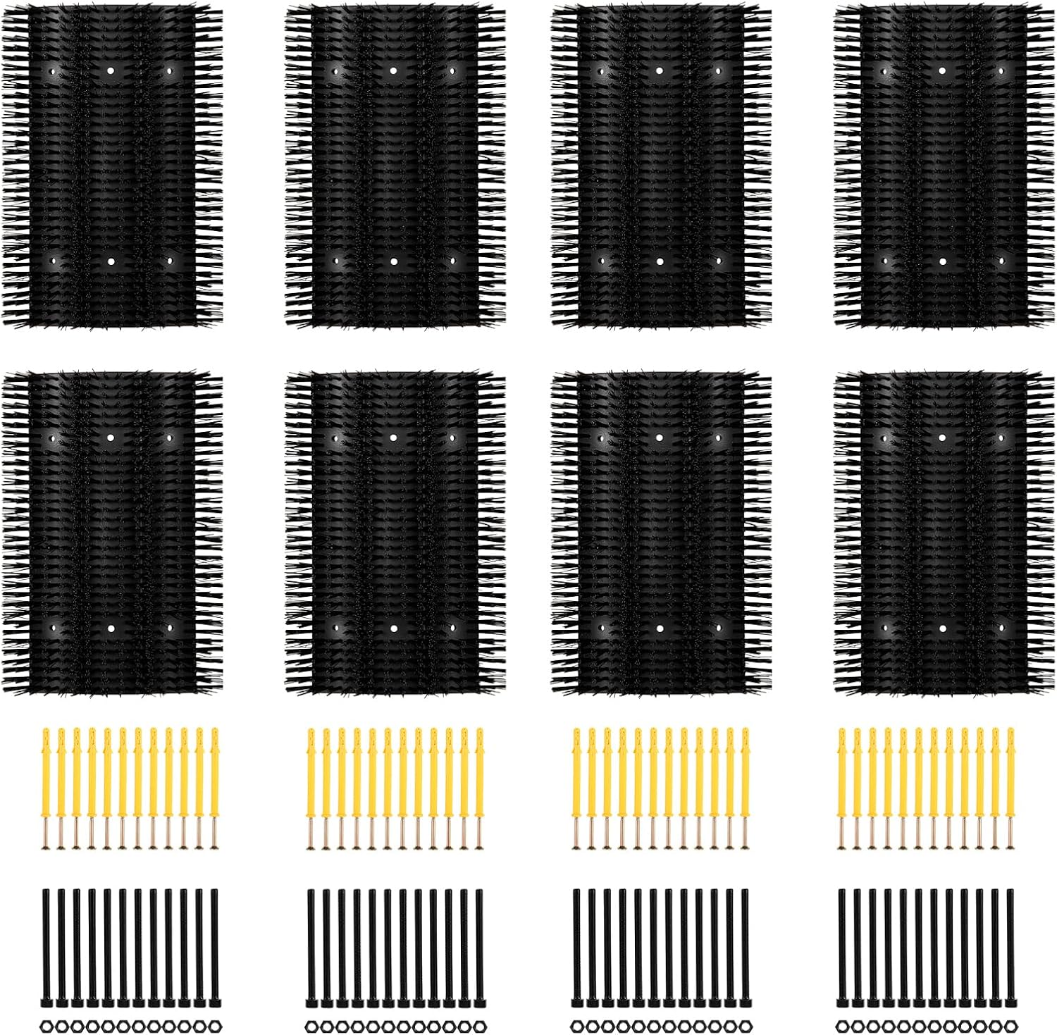 Extra Large Size Livestock Scratching Brush, Upgraded Horse/Goat/Cow/Cattle Scratcher Brush for Grooming, Itch Relief Horse Scratcher Brushes Kit with Two Sets of Mounting Screws(1-Pack,Black) - Image 9