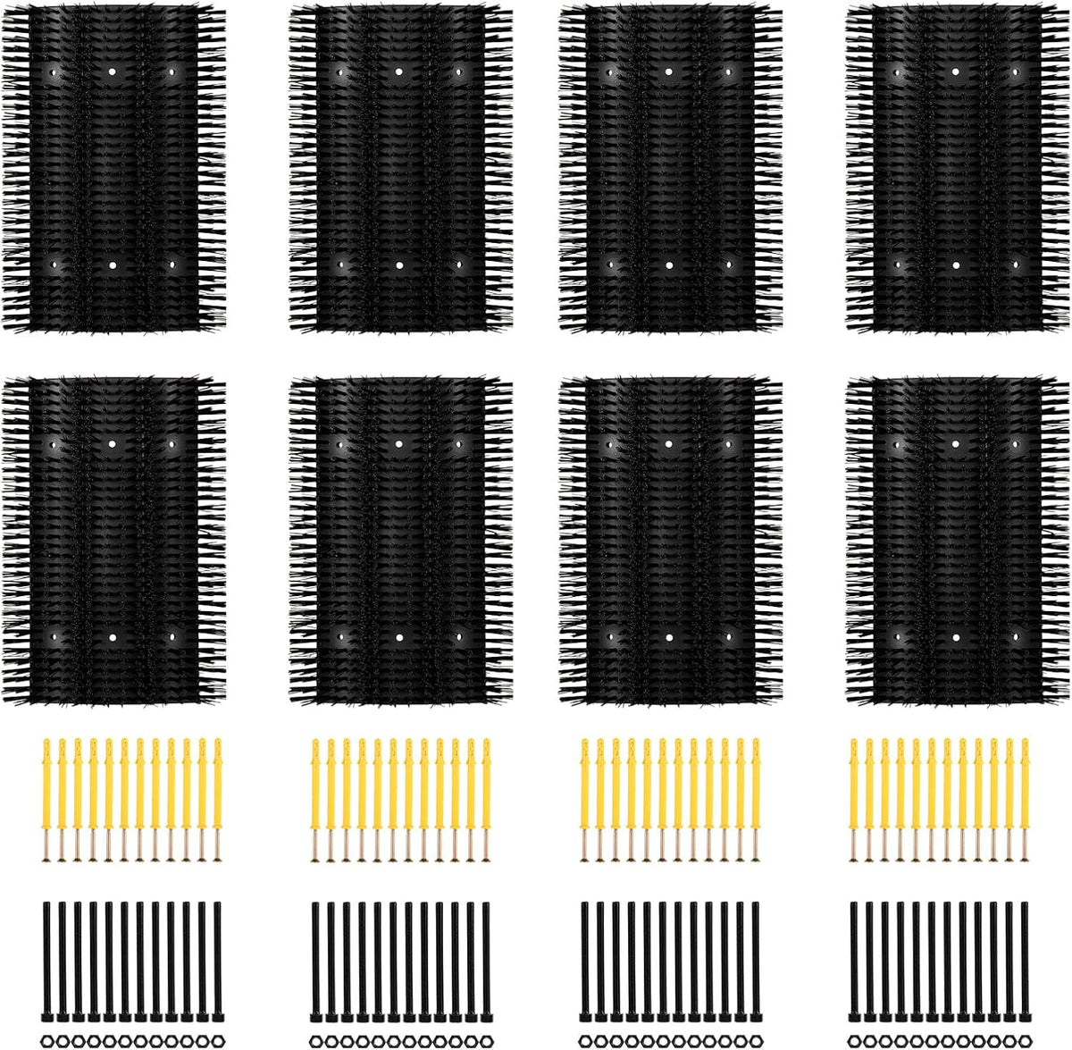Extra Large Size Livestock Scratching Brush, Upgraded Horse/Goat/Cow/Cattle Scratcher Brush for Grooming, Itch Relief Horse Scratcher Brushes Kit with Two Sets of Mounting Screws(1-Pack,Black) - Image 9
