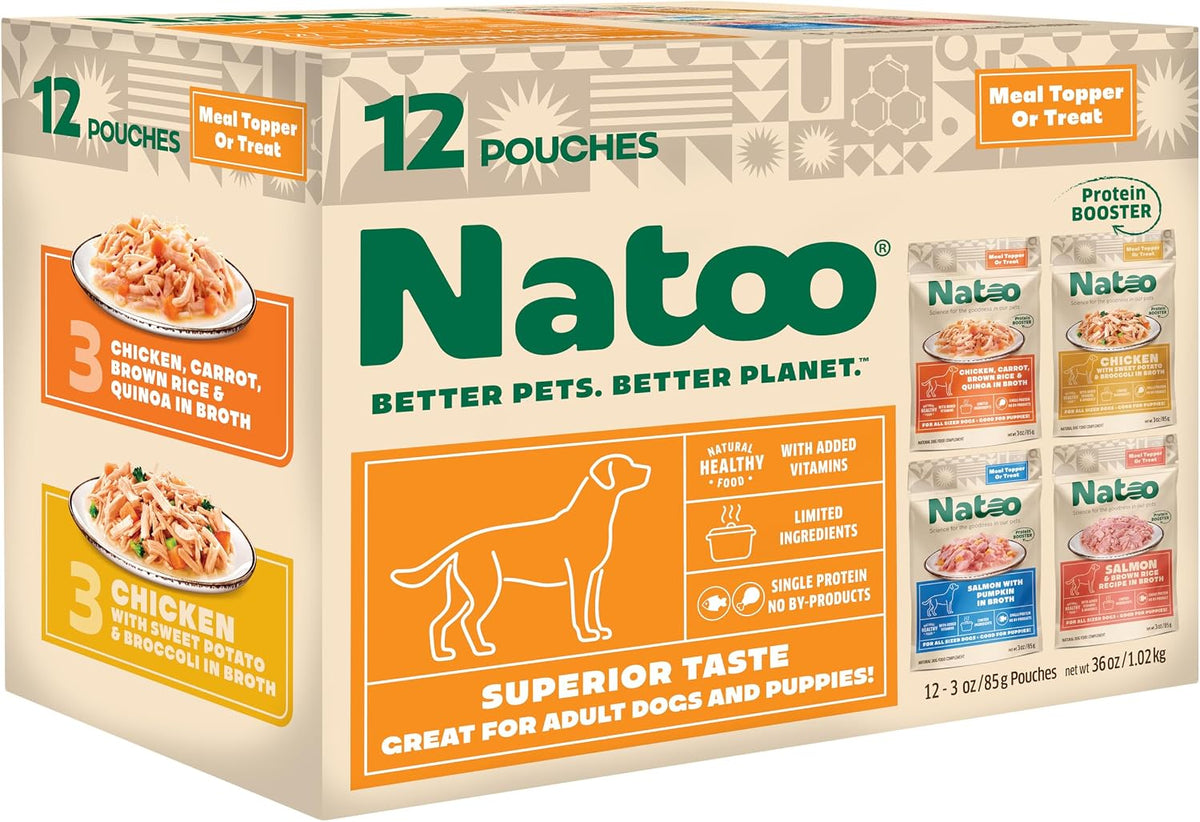 NATOO Dog Food Topper, Salmon with Pumpkin, Case of 20, 3 oz Each | For Picky Eaters, Wet Meal Topper for Dry Food, For Dogs & Puppies, Limited Ingredient, Dog Treat - Image 9