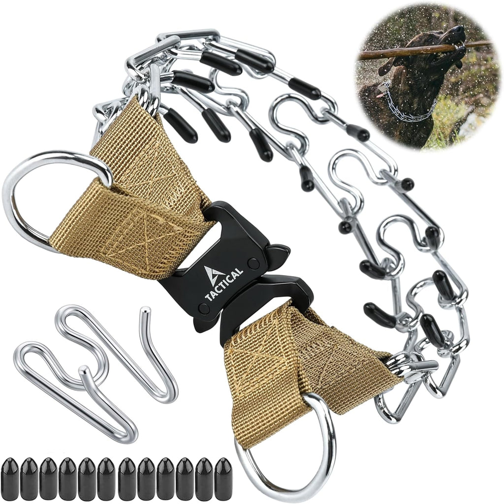 DEYACE Quick Release Dog Training Collar Adjustable Stainless Steel Collar for Small Medium Large Dog (Black, M/L Neck Girth 14.5"-18.6") - Image 9