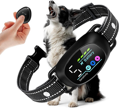 Reedog rechargeable anti bark collar with remote control front view