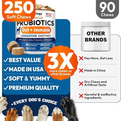 Petsology dog probiotic chews packaging details