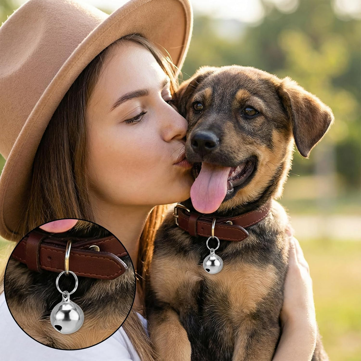 Skrfren half inch miniature loud pet charm bells for cat collar tracking