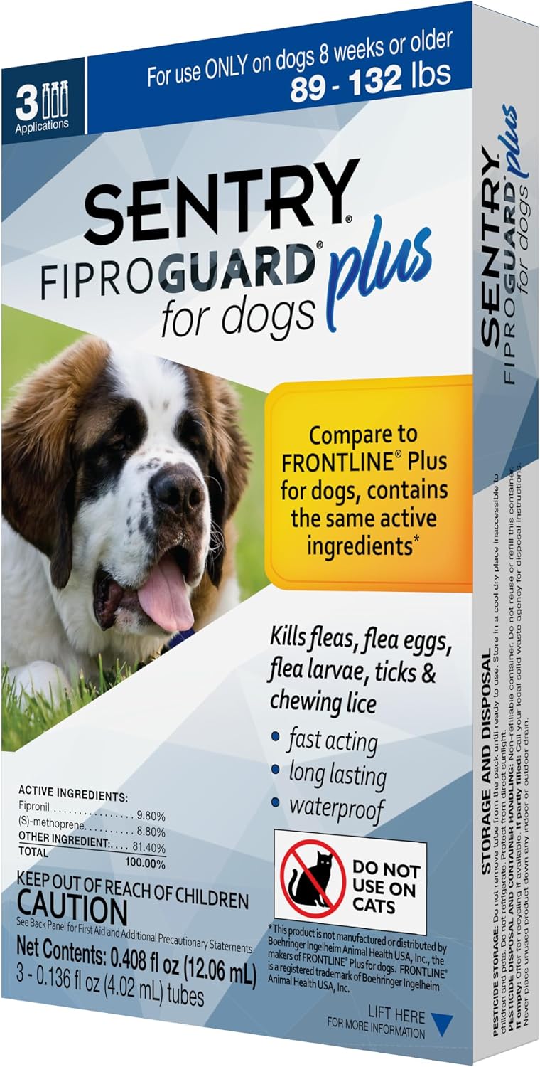 Authentic USA imported pet care spot-on treatment packaging for large dog breeds
