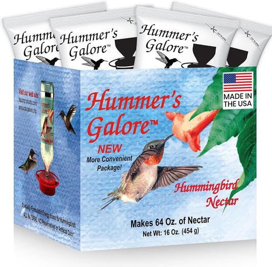 Hummers Galore all natural hummingbird nectar food box front view