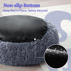 Material texture detail of rabbitgoo soft faux fur cat bed
