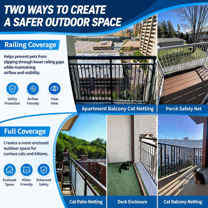 Heavy duty pet balcony mesh for apartment windows and stairs